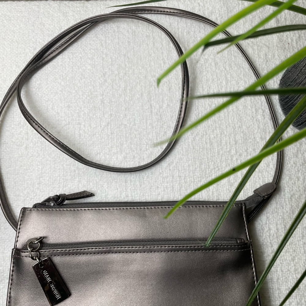 Giani Bernini Metallic Gray Crossbody Bag